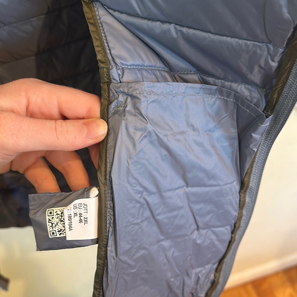 JOTT Down jacket light sleeveless Blue/Gray Puffer Vest - Picture 6 of 8